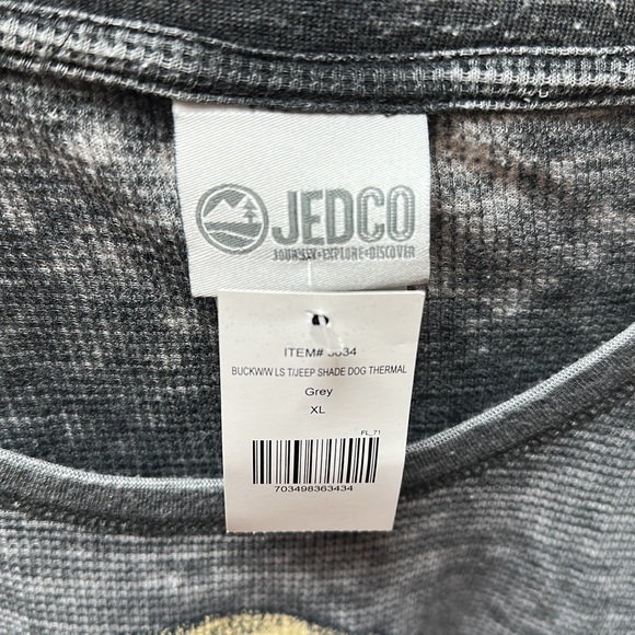 Waffle Knit Long Sleeve Jeep w/ Dog Shirt - Picture 2 of 3